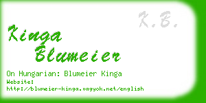 kinga blumeier business card